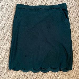 Swiss Dot Mini Skirt with Scallop Detail
